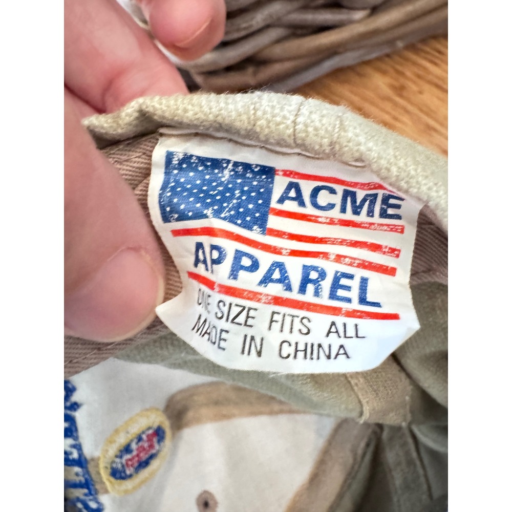 Vintage Fosters Beer Hat Acme Apparel Tan Blue Kickin Aus Strapback Cap Mens - Picture 6 of 7